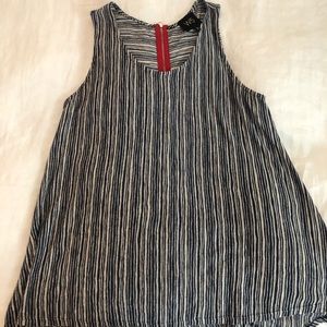 Blue and white striped tank top